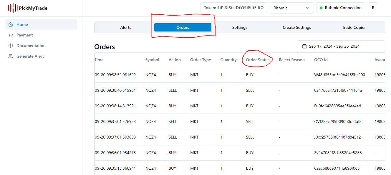 Connect Tradingview to Rithmic