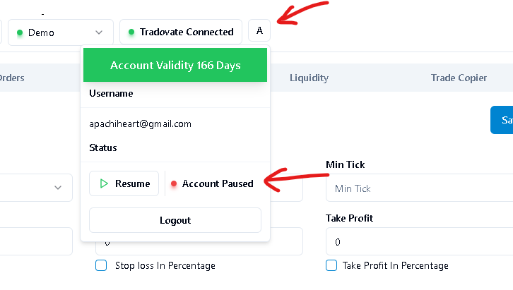 Order Type from Tradingview to Rithmic