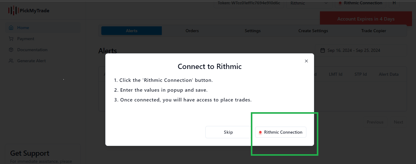 not connected Rithmic illustration