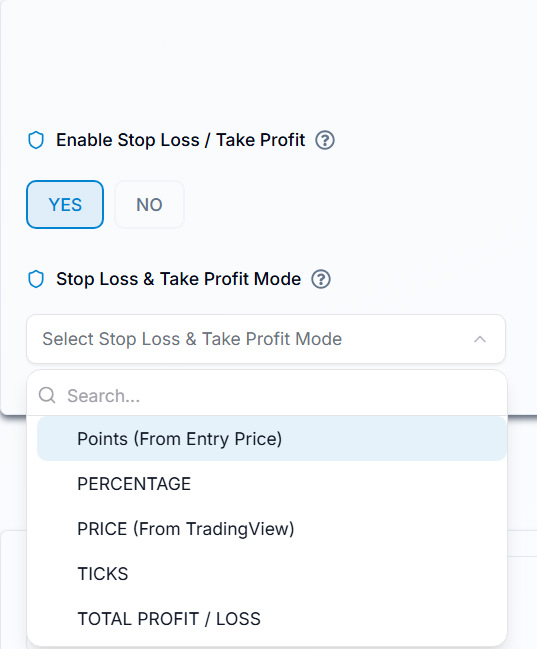 Five actual exit modes exposed by the current Rithmic indicator generator