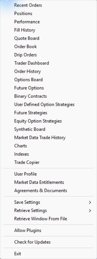 Actual native File menu with Agreements & Documents visible; prior capture retained separately from the observed web status view